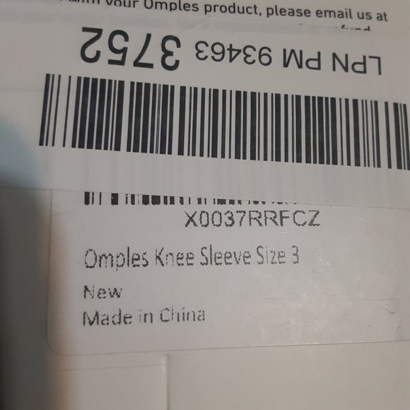 NIB Omples Knee Support Sleeve in Size 3 - Picture 3 of 4